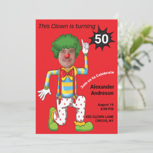 50e verjaardag Mannen Funny Clown Epic New Amazing Kaart