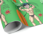 50e Verjaardag 💪🤣 Mannen Grappige Bodybuilder Sp Cadeaupapier (Rol Hoek)