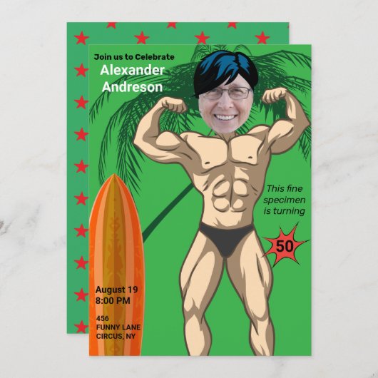 50e Verjaardag 💪🤣 Mannen Grappige Bodybuilder Sp Kaart (Voorkant / Achterkant)