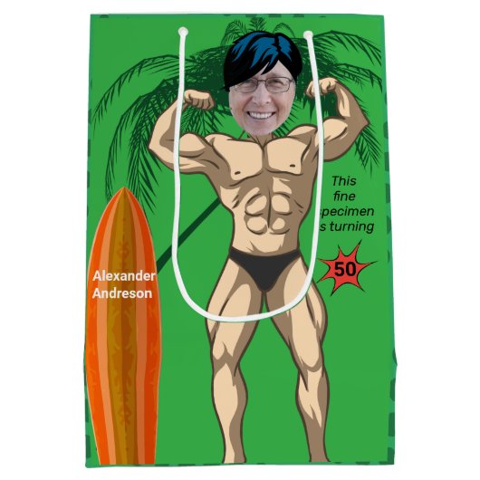 50e Verjaardag 💪🤣 Mannen Grappige Bodybuilder Sp Medium Cadeauzakje (Achterkant)