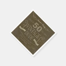50e verjaardag Mannen Napkins Servetten