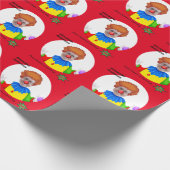 50e verjaardag Mannen nieuwe grappige gele kast ep Cadeaupapier (Hoek)