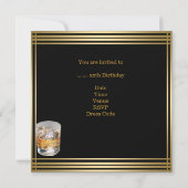 50e verjaardag Mannen Sepia Gold Cold Drink Man Kaart (Achterkant)