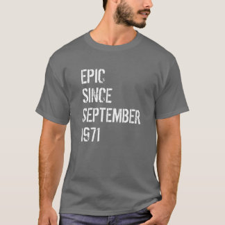 50e verjaardag Mannen Vrouwen Geboren in september T-shirt