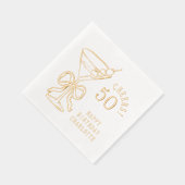 50e verjaardag Martini Cheers Vijftig Gepersonalis Folie Servetten (Rechts)