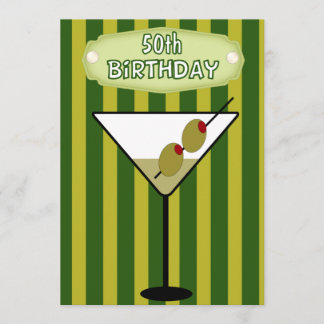 50e verjaardag Martini Party uitnodiging