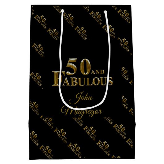 50e verjaardag medium cadeauzakje (Achterkant)