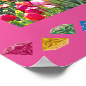 50e Verjaardag Meest Prachtige Edelstenen Roze Uw  Poster (Hoek)