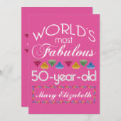 50e verjaardag Meest verbluffende Pareltjes frambo Kaart (Voorkant / Achterkant)