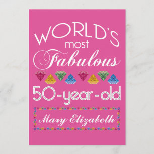 50e verjaardag Meest verbluffende Pareltjes frambo Kaart