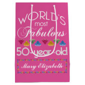 50e verjaardag Meest verbluffende Pareltjes frambo Medium Cadeauzakje (Achterkant)