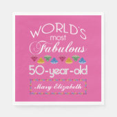 50e verjaardag Meest verbluffende Pareltjes frambo Servet (Voorkant)