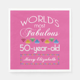 50e verjaardag Meest verbluffende Pareltjes frambo Servet