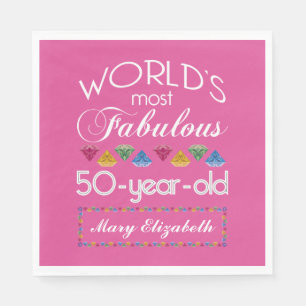 50e verjaardag Meest verbluffende Pareltjes frambo Servet