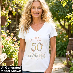 50e verjaardag meisje Boho herfst aanpasbaar T-shirt