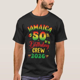 50e verjaardag meisje Jamaica verjaardag crew matc T-shirt