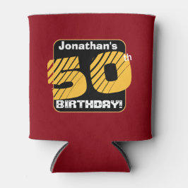 50e verjaardag met aangepaste naam Gestreept Numme Blikjeskoeler