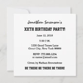 50e verjaardag met aangepaste naam Gestreept Numme Kaart (Achterkant)