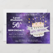50e verjaardag. met naam, kaart (Voorkant)