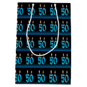 50e verjaardag met oogkaarsen medium cadeauzakje (Achterkant)