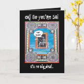 50e verjaardag met skelet rijden op een paard - GR Kaart (Gele Bloem)