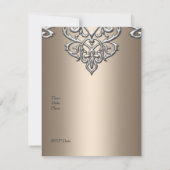 50e verjaardag metalen zilver op koffie kaart (Achterkant)