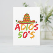 50e verjaardag Mexicaanse Partij Cinco de Mayo Fie Bedankkaart (Staand voorkant)