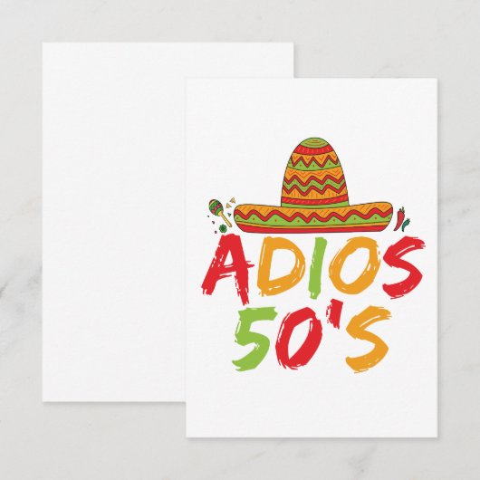 50e verjaardag Mexicaanse Partij Cinco de Mayo Fie Bedankkaart (Voorkant / Achterkant)