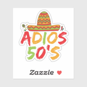 50e verjaardag Mexicaanse Partij Cinco de Mayo Fie Sticker