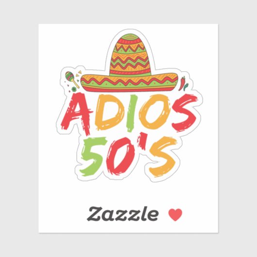 50e verjaardag Mexicaanse Partij Cinco de Mayo Fie Sticker (Vel)
