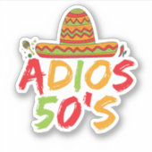 50e verjaardag Mexicaanse Partij Cinco de Mayo Fie Sticker (Voorkant)