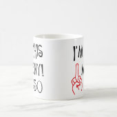 50e verjaardag Midden-Vingergroet Koffiemok (Center)