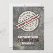 50e verjaardag, missie voltooid, kaart (Voorkant)