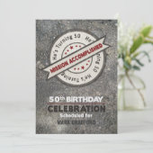 50e verjaardag, missie voltooid, kaart (Staand voorkant)