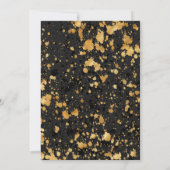 50e verjaardag Modern Gold Black 50e verjaardag Kaart (Achterkant)