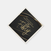 50e verjaardag Modern Gold Black 50e verjaardag Servet (Hoek)