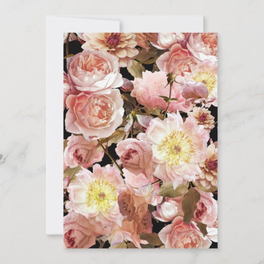 50e verjaardag Modern Moody Donker Roze Script Flo Kaart (Achterkant)