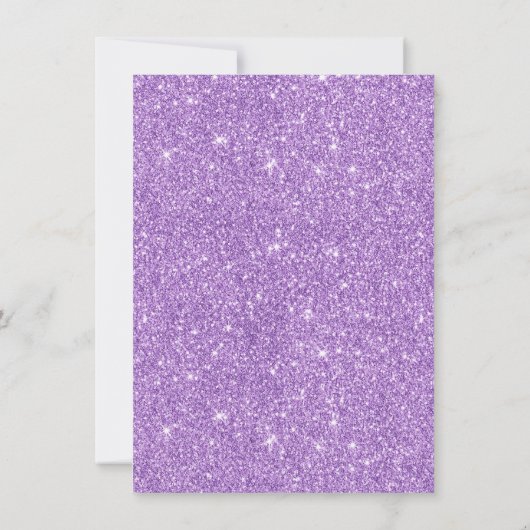 50e verjaardag Modern Paars en Blauwgroen Glitter  Kaart (Achterkant)