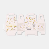 50e verjaardag Moderne Faux Gold Glitter minimalis Bedankdoosjes (Uitgevouwen)