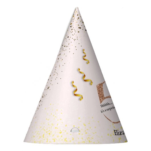 50e verjaardag Moderne Faux Gold Glitter minimalis Feesthoedjes (Links)