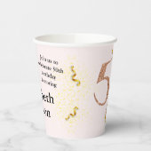 50e verjaardag Moderne Faux Gold Glitter minimalis Papieren Bekers (Links)