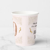 50e verjaardag Moderne Faux Gold Glitter minimalis Papieren Bekers (Rechts)