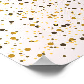 50e verjaardag Moderne Faux Gold Glitter minimalis Poster (Hoek)
