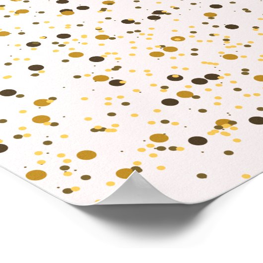 50e verjaardag Moderne Faux Gold Glitter minimalis Poster (Hoek)