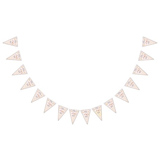 50e verjaardag Moderne Faux Gold Glitter minimalis Vlaggetjes (Alle)