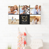 50e verjaardag moderne foto-collage voor zwart en  spandoek (Insitu)