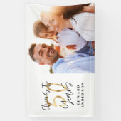 50e verjaardag moderne foto-collage voor zwart en  spandoek (Verticaal)