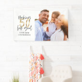 50e verjaardag moderne foto-collage voor zwart en  spandoek (Insitu)