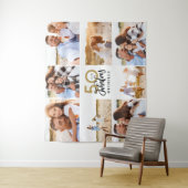 50e verjaardag moderne foto-collage voor zwart en wandkleed (In situ)