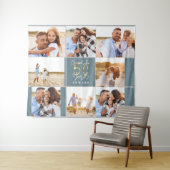 50e verjaardag moderne foto-collage voor zwart en wandkleed (In Situ (horizontaal))